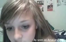 Adorable Punk Teenie Squeezing Her Juicy Boobies On Web Cam
