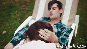 Lina Luxa   French Teen Fucks Her Bf In The Garden