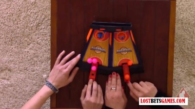 Intense Game Of Finger Shot Basketball Ends With Pleasure