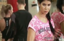 Blonde Teen Bangs In Gyms Changing Room
