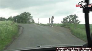 German Ebony Hitchhiker Teen Public Pick Up