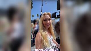 Teen Blonde Babe EMMA STARLETTO Gets Creampied On Hollywood Blvd