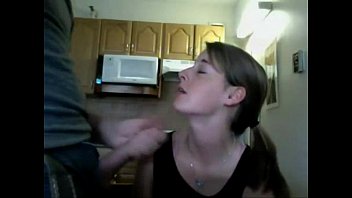 Teen Girl Blowjob In The Kitchen